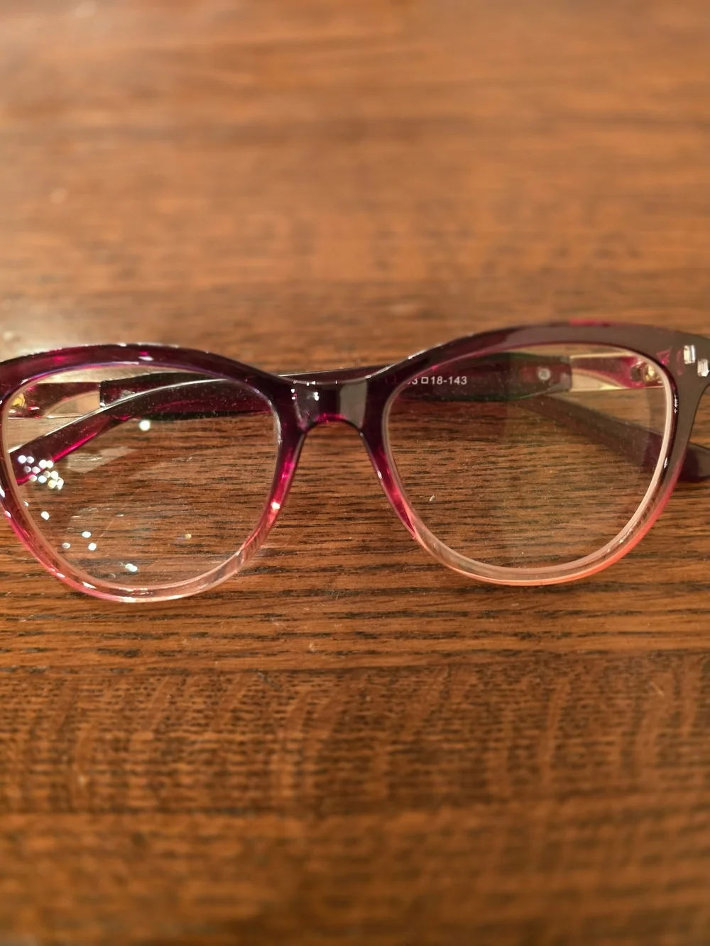 Dream Himax Red Ombre Eyeglass Frames C2013 53-18-143 Womens Optical + Case